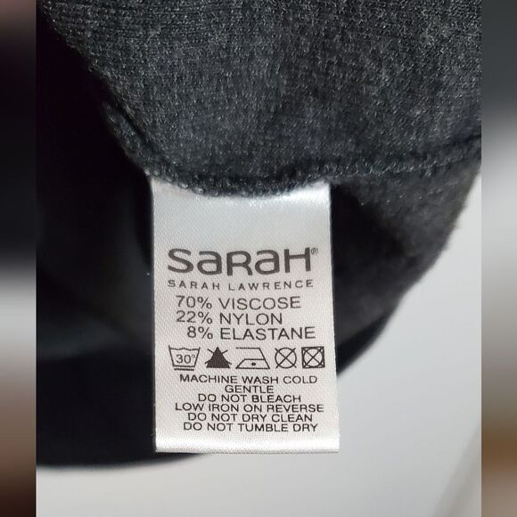 Size 40 Sarah Lawrence Gray Sheath Dress with Half Sleeves Knee Length - Picture 3 of 6